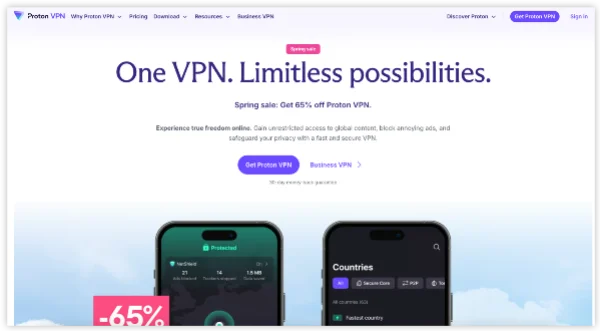 proton vpn offcial website