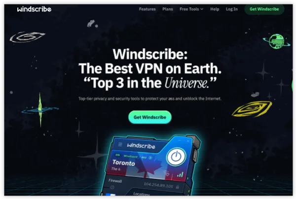 Windscribe official website