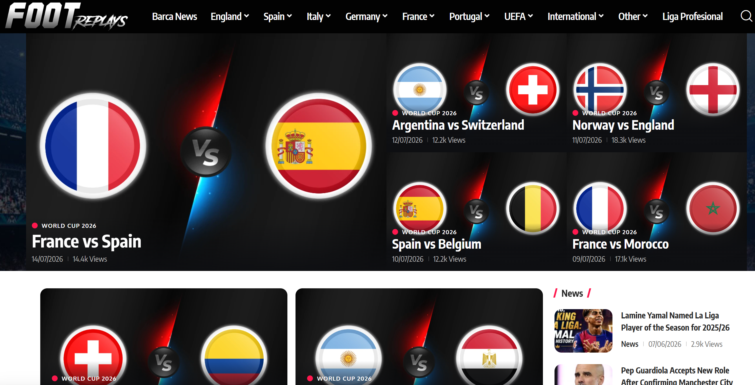 Football Replay sites